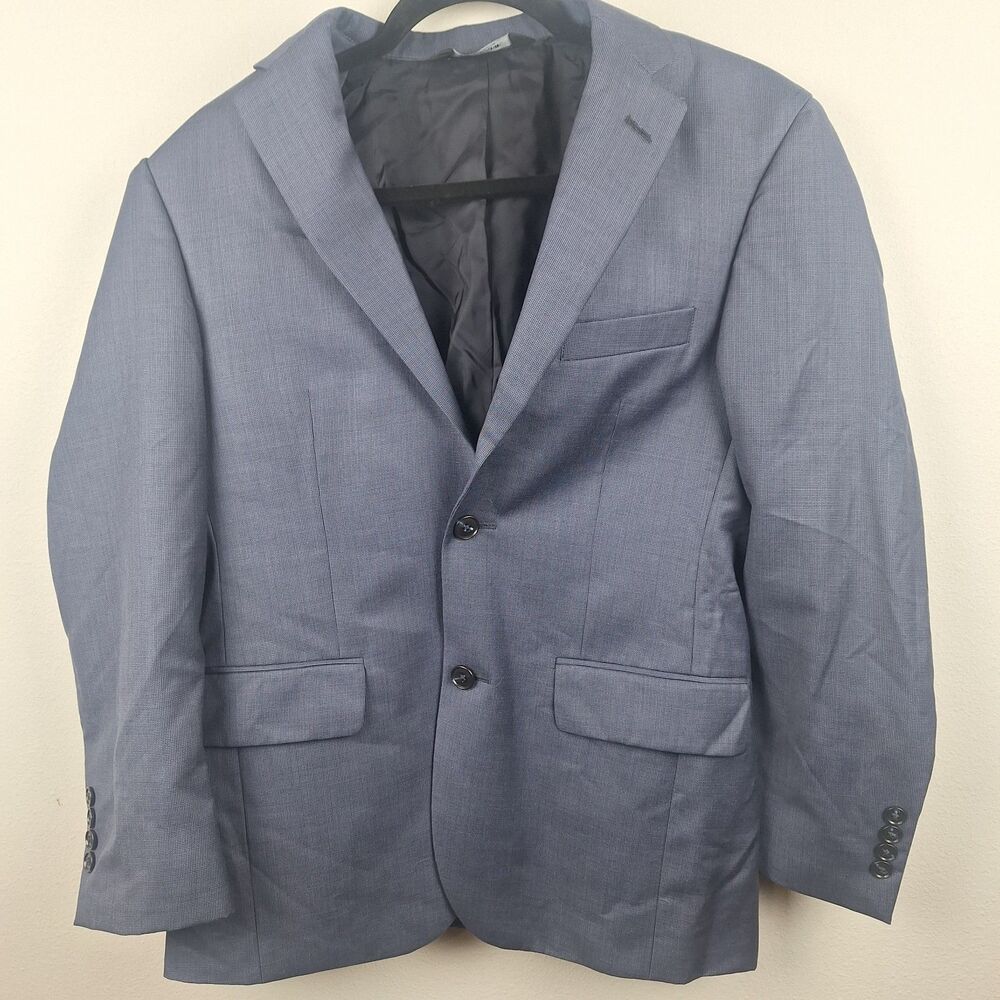 Jos A Bank Traveller Men's Navy Blazer 100% Wool Chelsea 36 Short 30 Waist